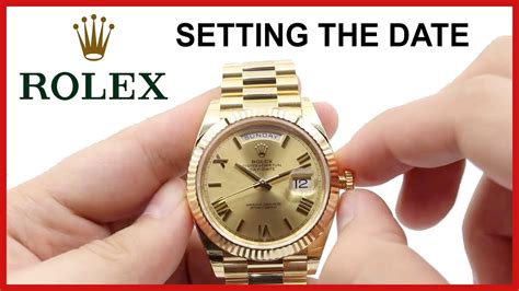 how to set a rolex day date|Rolex oyster perpetual date adjust.